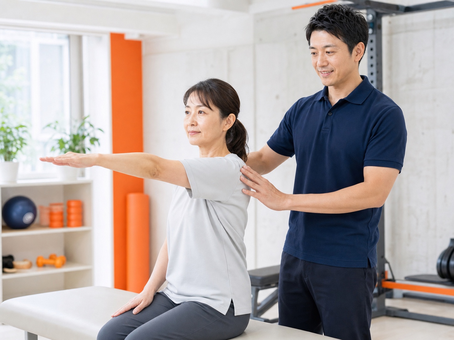 施術ベッドでのコンディショニングケア