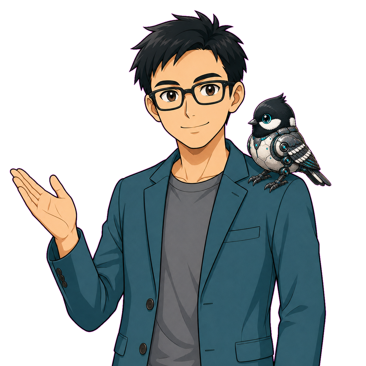 taskara ヒガラとロボヒガラのイメージイラスト